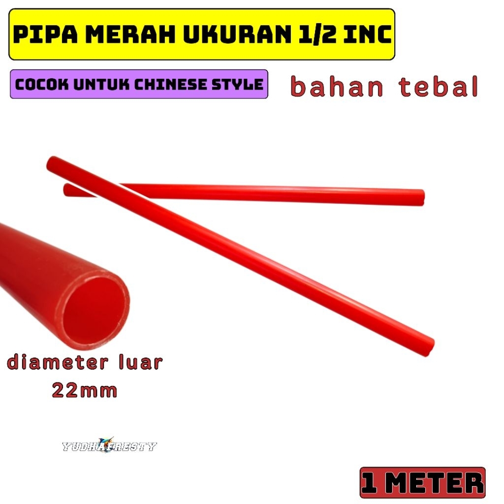 Jual PIPA MERAH AKUARIUM UKURAN LENGKAP 5/8 20MM 22MM | Shopee Indonesia