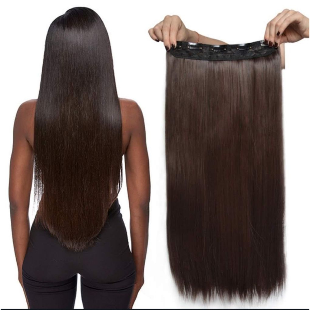 Jual Wig Wanita Rambut Lurus Model Klip | Shopee Indonesia