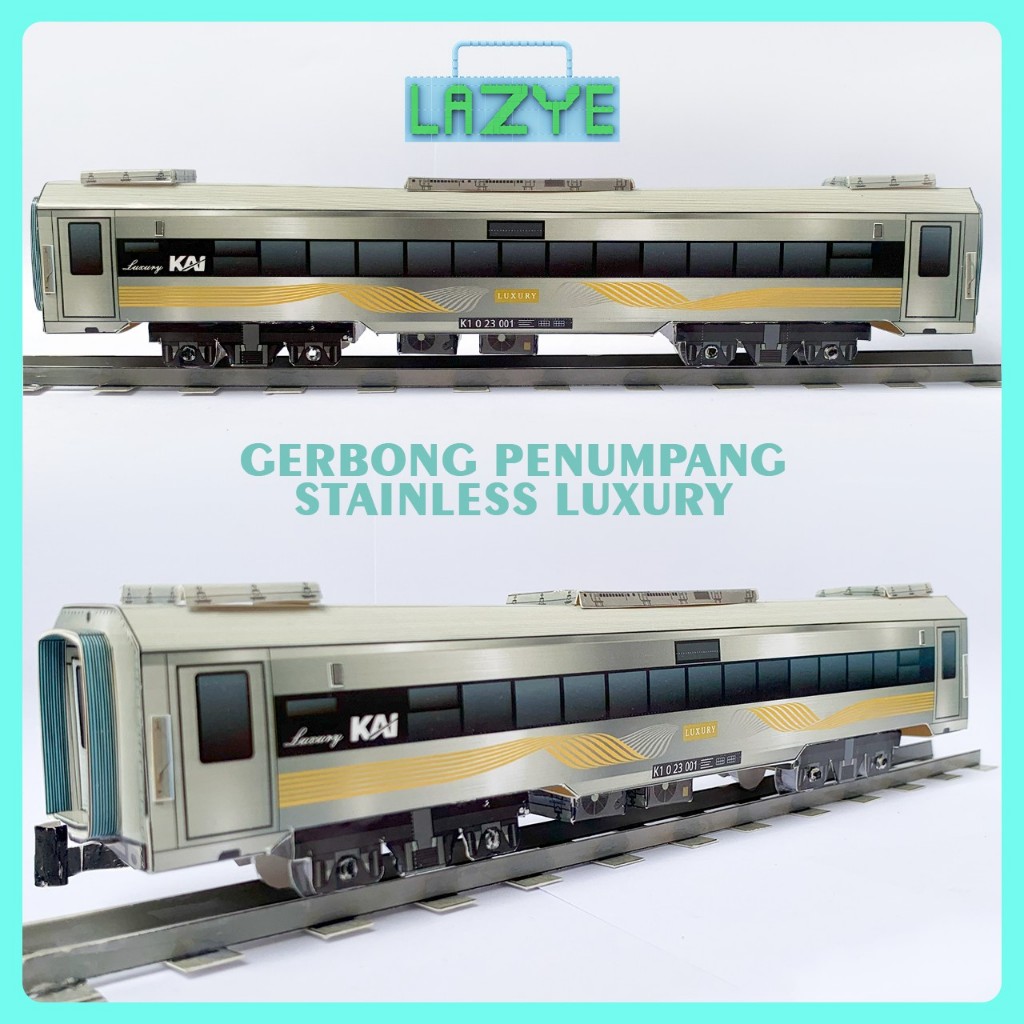 Jual Lazye Miniatur Papercraft Kereta Kai Gerbong Penumpang Luxury