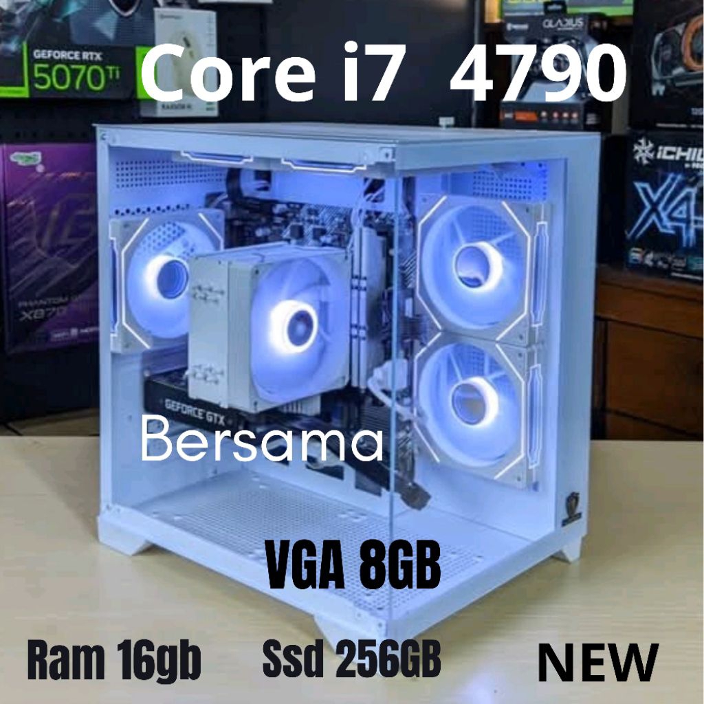 Jual PC gaming editing Intel core i7 4790 +Ram 16GB+ Vga RX 580
