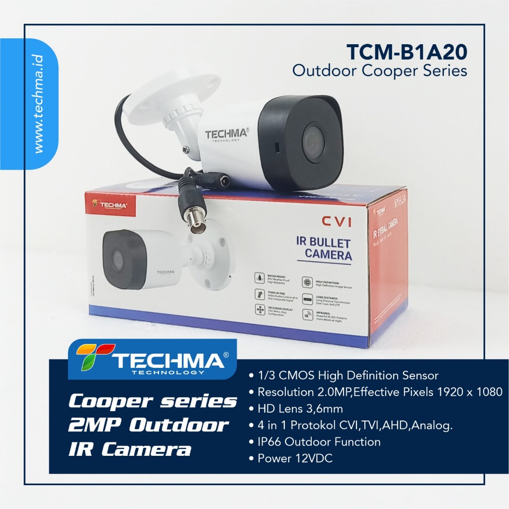 Jual CAMERA HD TECHMA COOPER SERIES 2.0MP TCM-B1A20 Original Resmi - 3 ...