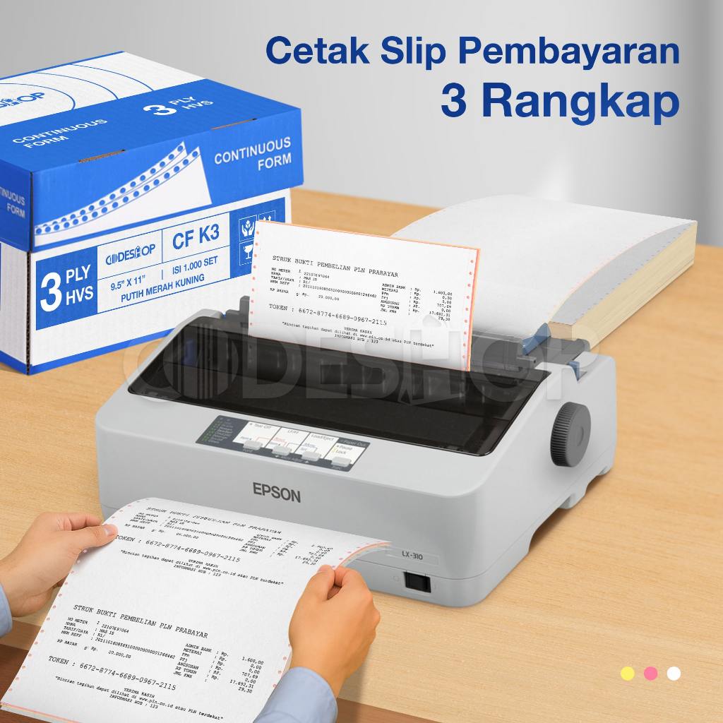 Jual Codeshop Kertas Continuous Form NCR 9.5x11 inch 3 Rangkap Slip ...