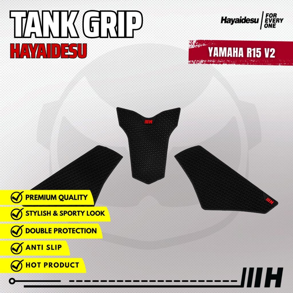 Jual Tank Pad & Tank Grip Yamaha R15 V2 - Piranha Skin Motive HAYAIDESU ...