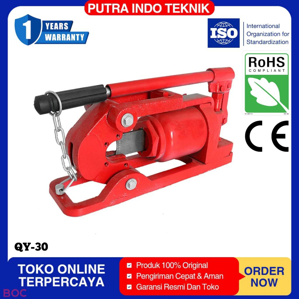 Jual 30mm Hydraulic Wire Rope Cutter QY-30 Potong Sling Hidrolik Seling ...