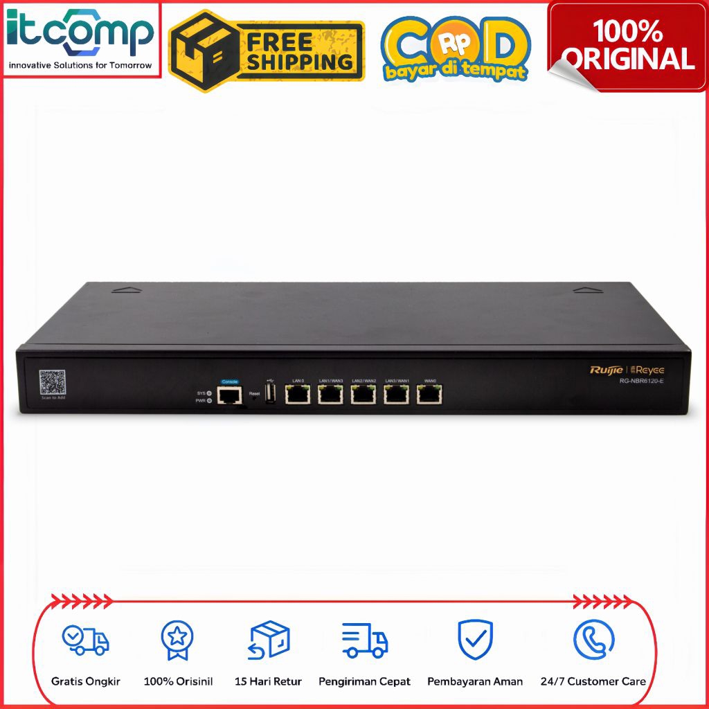 Jual Ruijie RG-NBR6120-E 5 Port Full Gigabit Multi WAN Cloud High ...