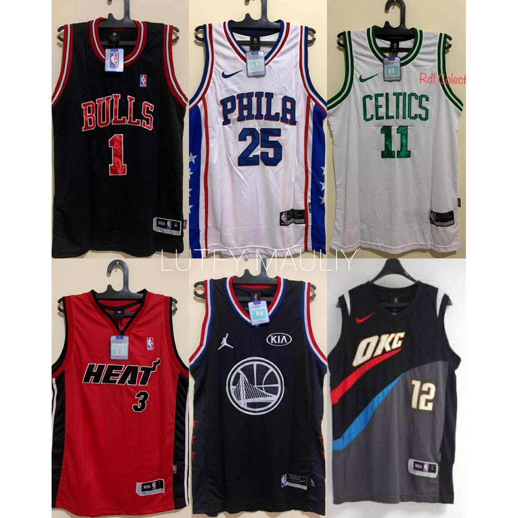 Jual JERSEY FULL BORDIR SWINGMAN BASKETBALL BIG SIZE JUMBO NBA SINGLETS ...