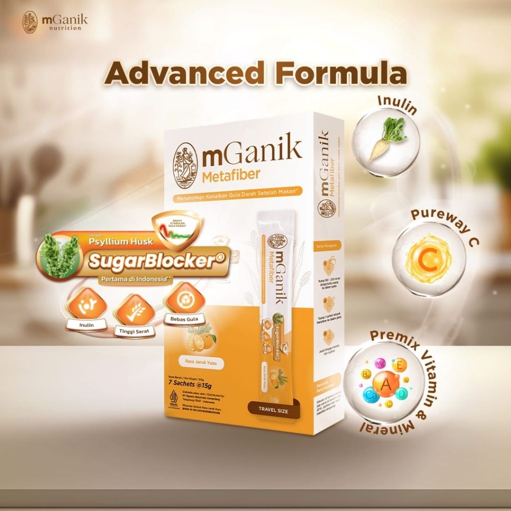 Jual Mganik Metafiber Travel Size. 1 dus isi 7 Sachets @ 15g | Shopee ...