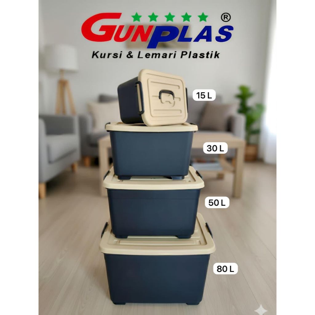 Jual BOX CONTAINER 80 LITER + RODA - Kontainer Box Plastik / Container ...
