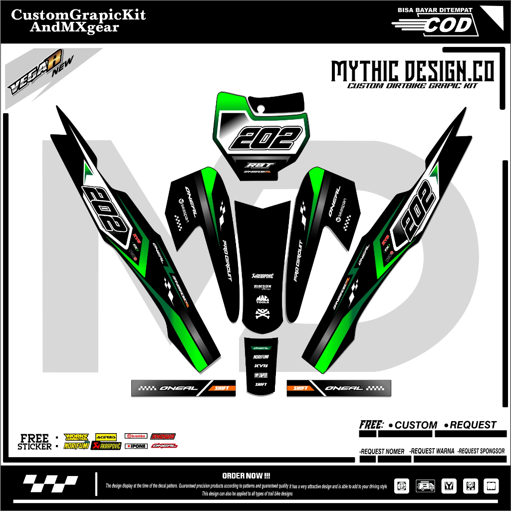 Jual Stiker Striping RBT VEGA R NEW Modif Motor Bebek Mythic Design 25. ...