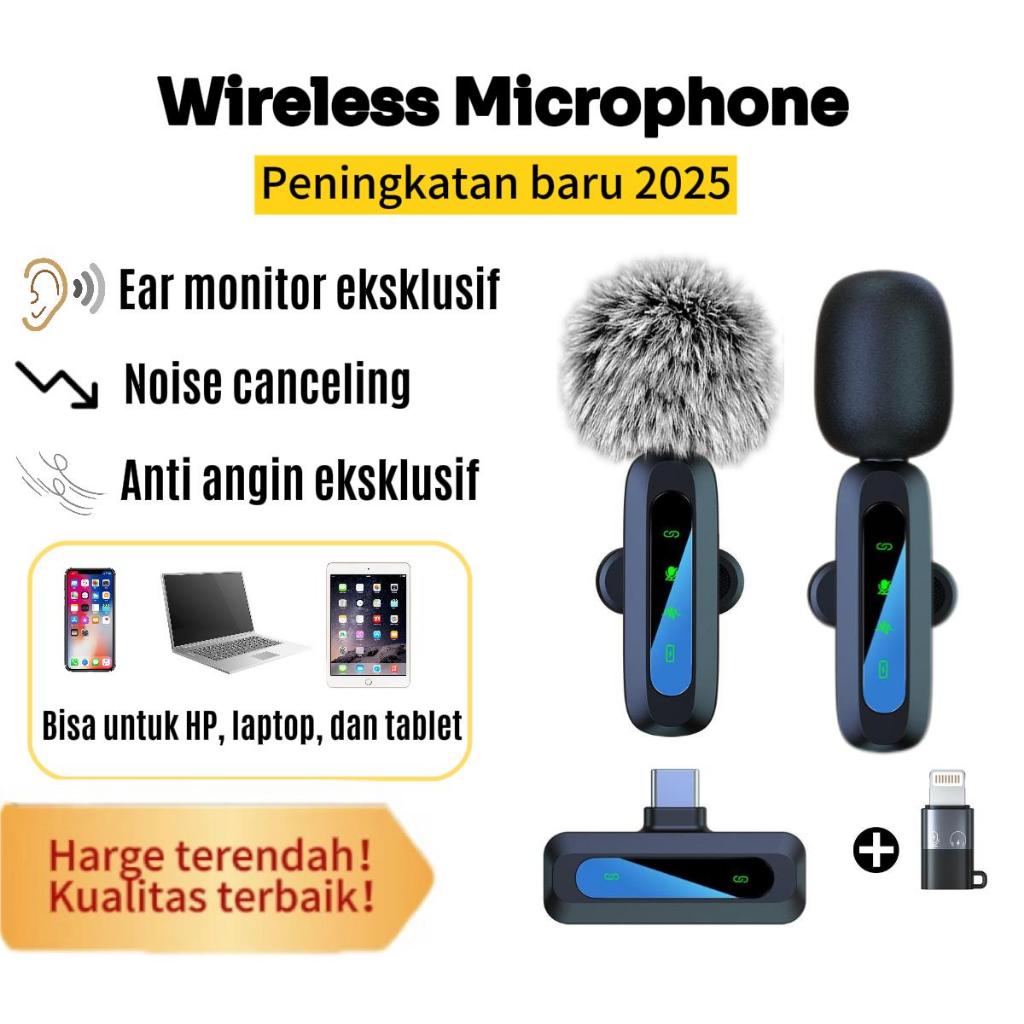 Jual 2-in-1 Mic Clip Type-C & Lightning Portabel Audio Video pembuatan ...