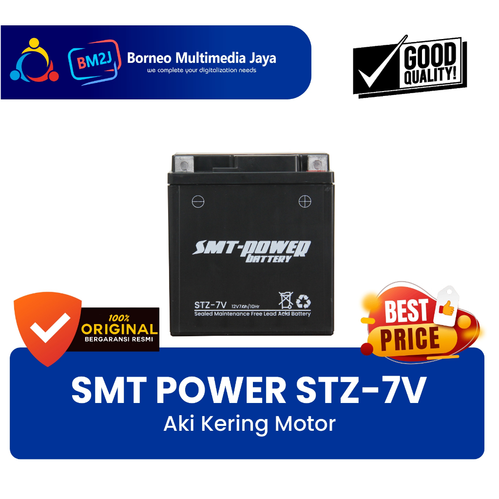 Jual SMT Power STZ-7V SAMOTO Power Motorcycle Battery 12V 7AH Aki Motor ...