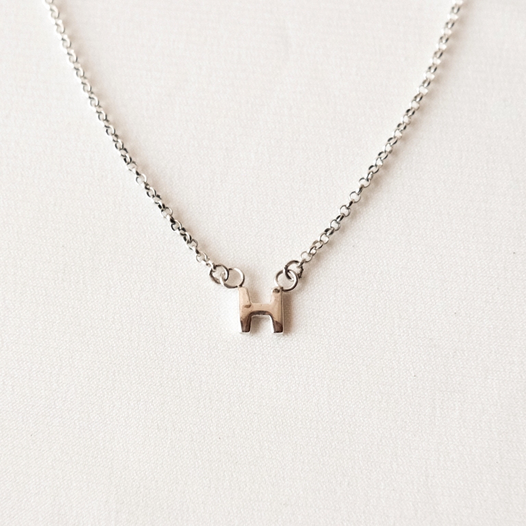 Jual Initial Necklace Silver | Shopee Indonesia