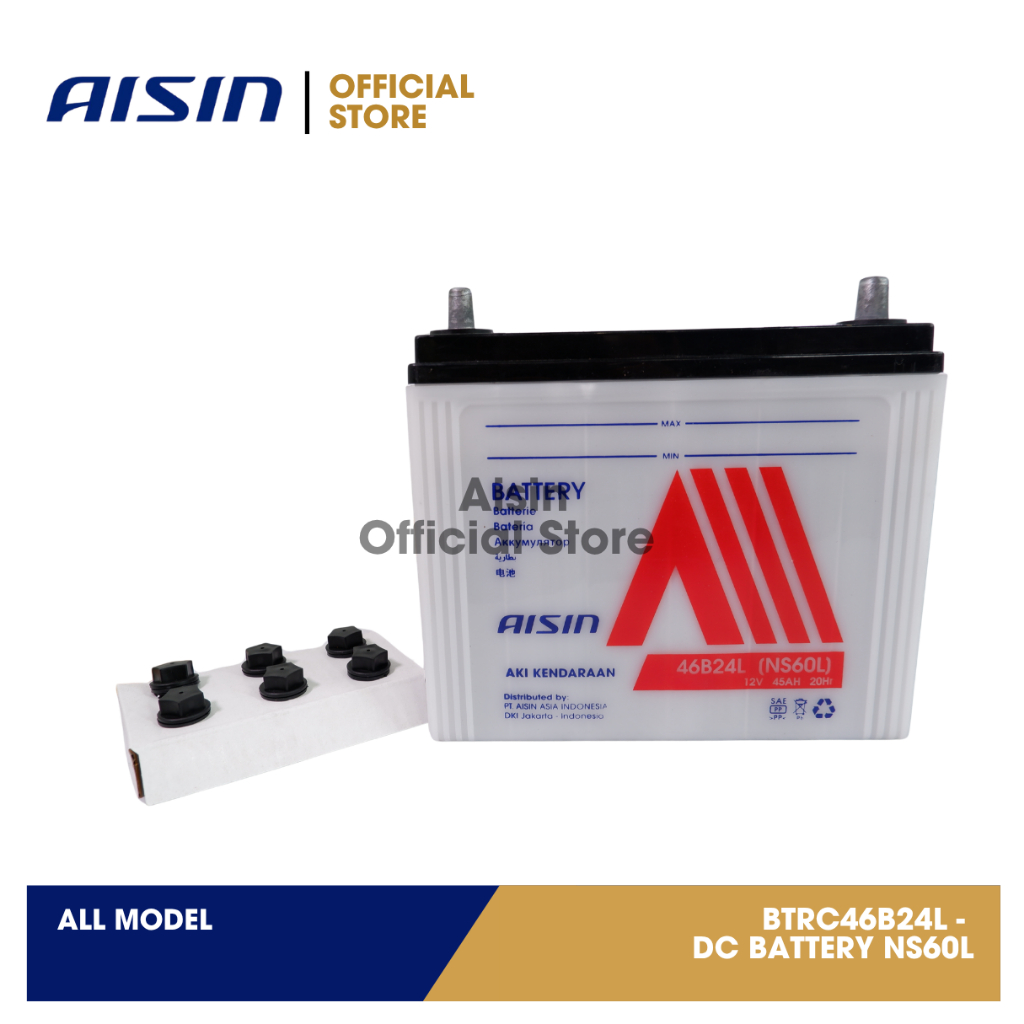 AISIN DC Battery NS60L Aki Basah [BTRC46B24L]