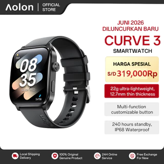 [2026 Baru] Aolon Curve 3 Smartwatch Original Pria dan wanita 12.7mm 22g Ultra-thin and lightweight | 240 hours battery life | IP68 Waterproof Tahan air | Smartwatch Pria Wanita Smart Watch Fit Aolon Official Store jam tangan smartwatch