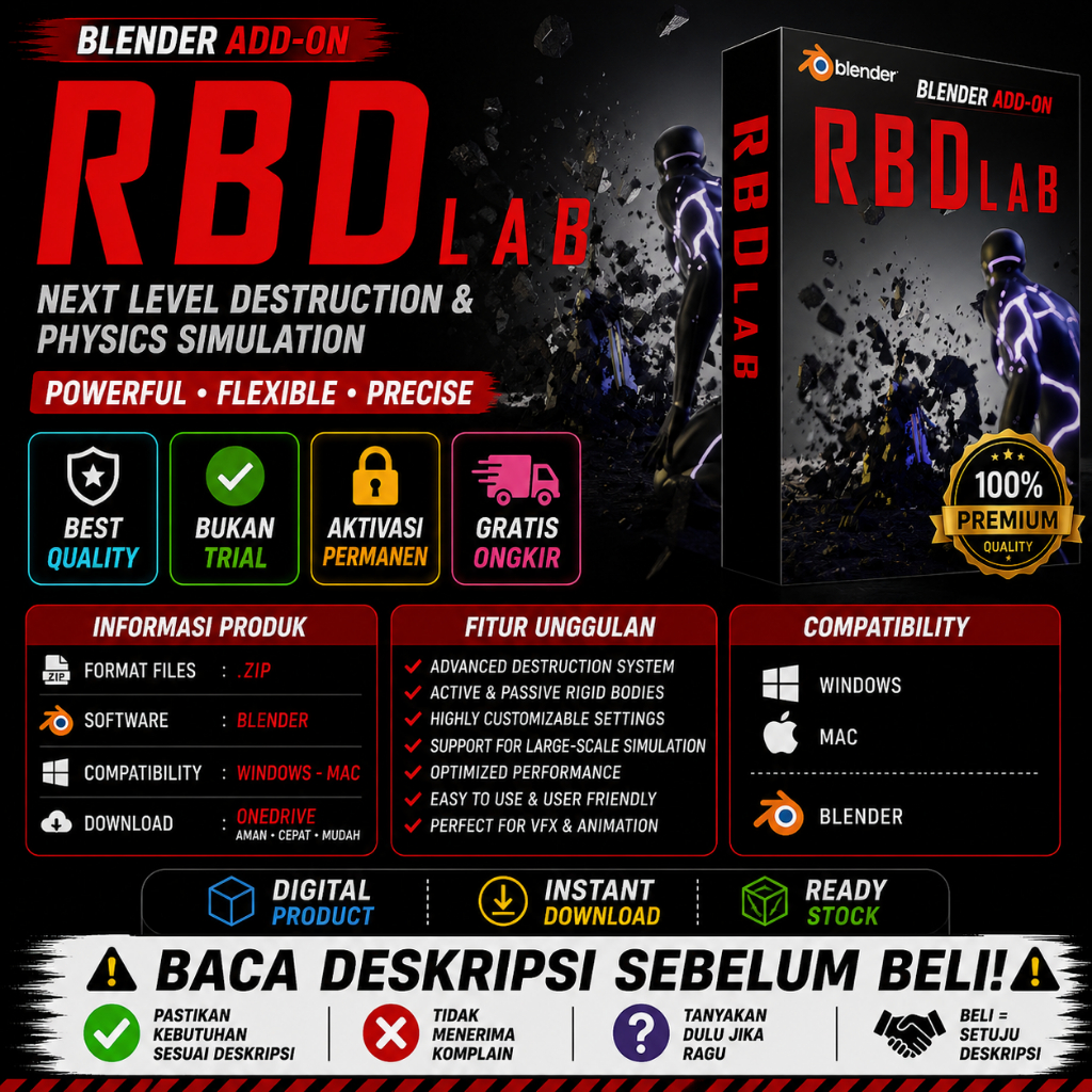3D Blender - RBDLab v1.6.6 - Addon - 020726