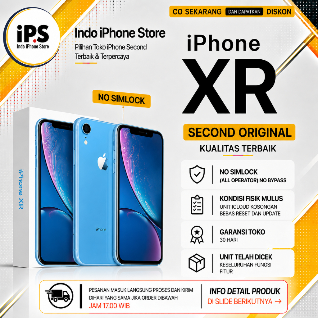 Iphone XR 64GB 128GB Second Inter Fullset LCD ORI 100 Good Condition No Minus No Refurbis No Rekondisi No Rijek