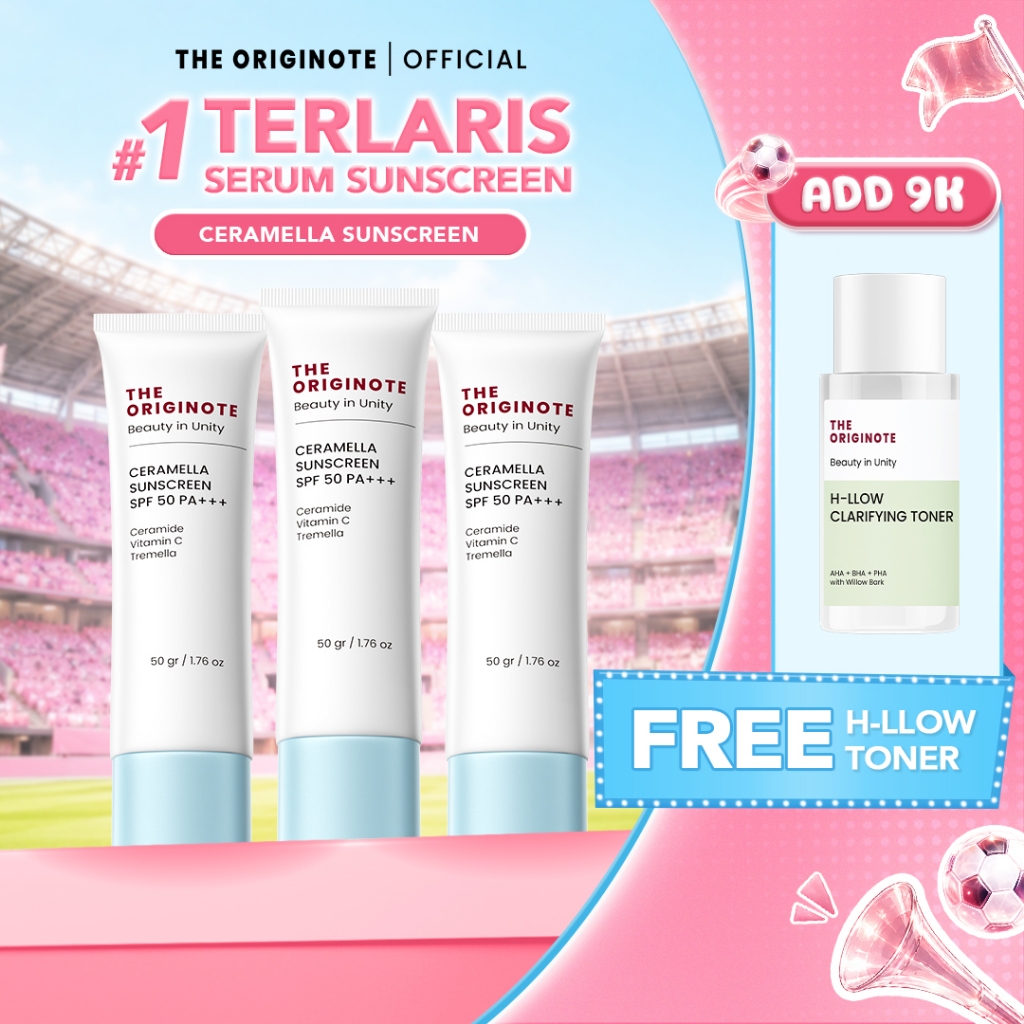 [FREE GIFT] The Originote Ceramella Sunscreen SPF 50 PA+++ - Sunscreen Wajah Ceramide Vitamin C | Sunscreen UV Protection | Sunscreen Ringan Non Sticky Tidak Lengket | Sunscreen Untuk Aktivitas Sehari Hari