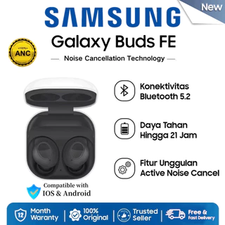 [GRADE ORI] TWS Galaxy Buds FE Stok Siap Super Clone 1 : 1 Galaxy Buds FE- Teknologi ANC Unggul ANC Active Noise Cancellation Wireless Bluetooth Earphone Gaming Headset Microphone Smart Touch TWS Bluetooth Earphone