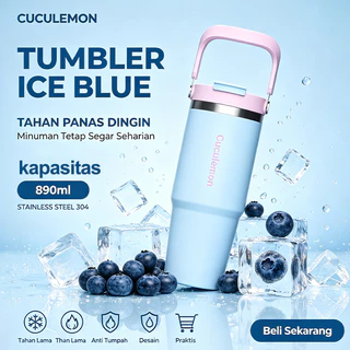 Cuculemon Tumbler 900ML Botol Minum Stainless Steel 304 Tahan Panas Dingin 24 Jam Aesthetic Portable