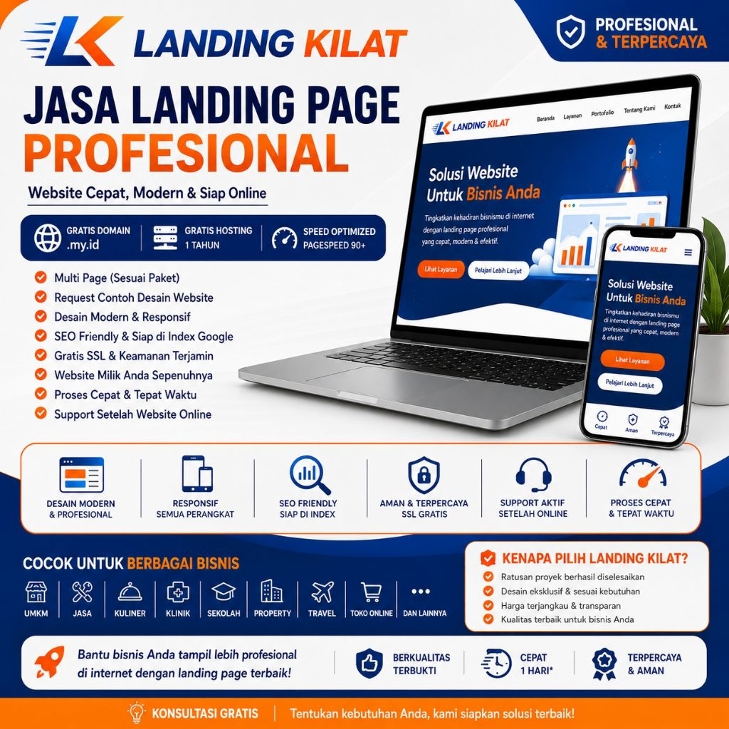Jasa Pembuatan Landing Page Profesional | Desain Website Custom Buat UNKM