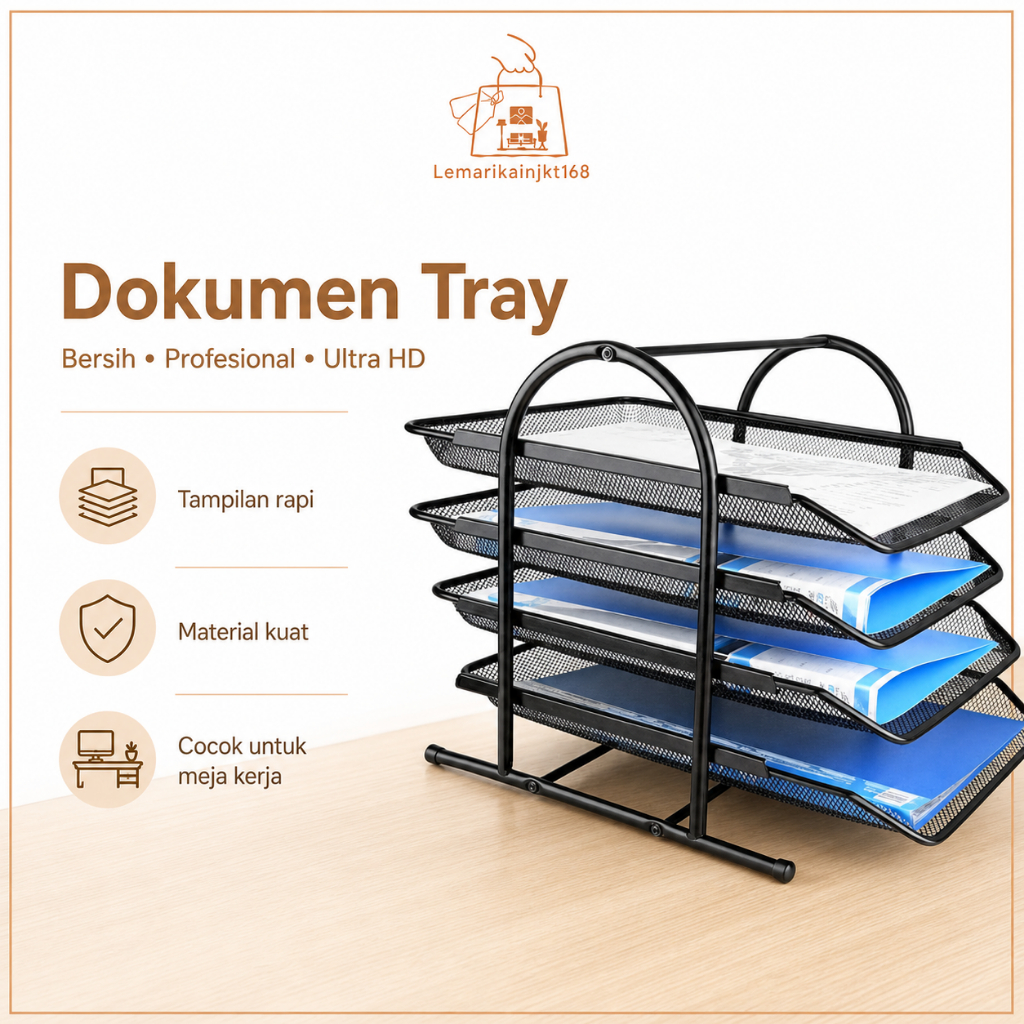 Jual Rak Dokument Tray 4 Susun File Doukumen Tray Wadah Dokumen Besi ...