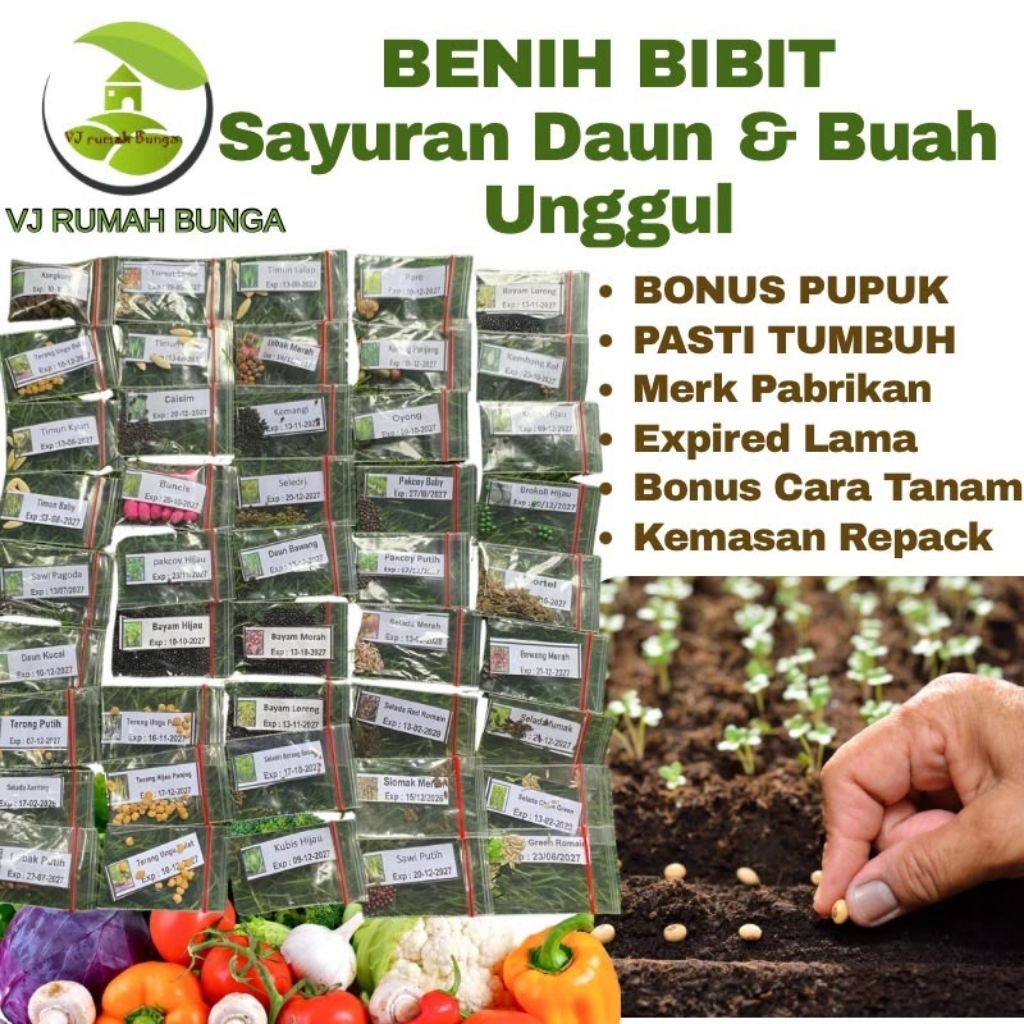 Benih Serba Seribuan Benih Sayuran Seribuan Bibit sayur