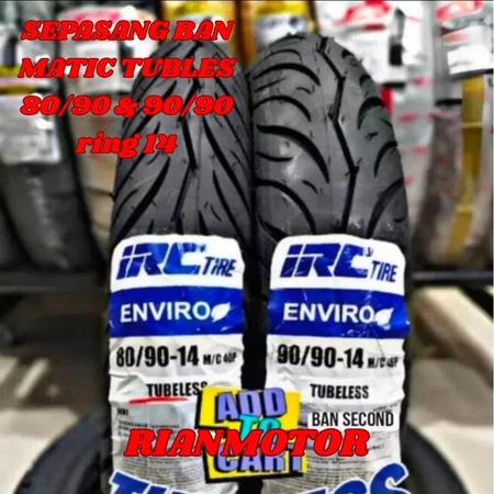 Sepasang Ban Motor Matic Tubeless Federal IRC