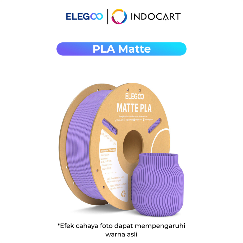 Jual 3D Printer Filament Elegoo PLA Matte Colored 1.75mm 1Kg | Shopee ...