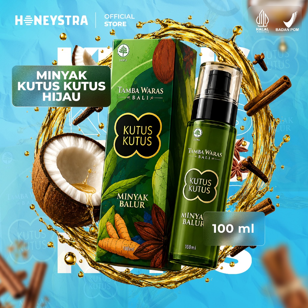 3本Kutus Kutus Original Indonesia Bali Jual Minyak Kutus Kutus Asli Bali Isi 100ml (KEMASAN BARU