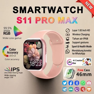 SmartWatch 11 Pro Max Wanita Tahan Air Jam Pintar Bluetooth Olahraga Smart Watch Gps Peta Nfc Smartwatch Hd Touchscreen Jam Tangan Pintar Bisa Telpon Bisa Dan Wallpaper Ios Android Pria Digital Jam Tangan Monitor Detak Jantung