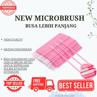 Jual MICROBRUSH NEW MODEL ISI LEBIH PANJANG EYELASH EXTENSION / MICRO ...