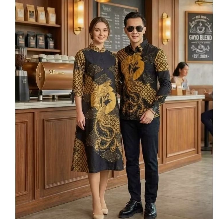 Batik Couple Pasangan Motif Bulan M