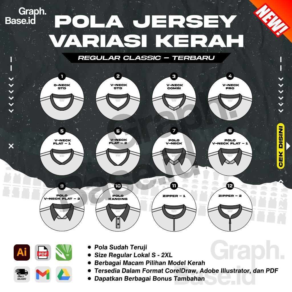 Jual Pola Jersey Printing Cdr Terlengkap & Harga Terbaru Oktober 2026 ...