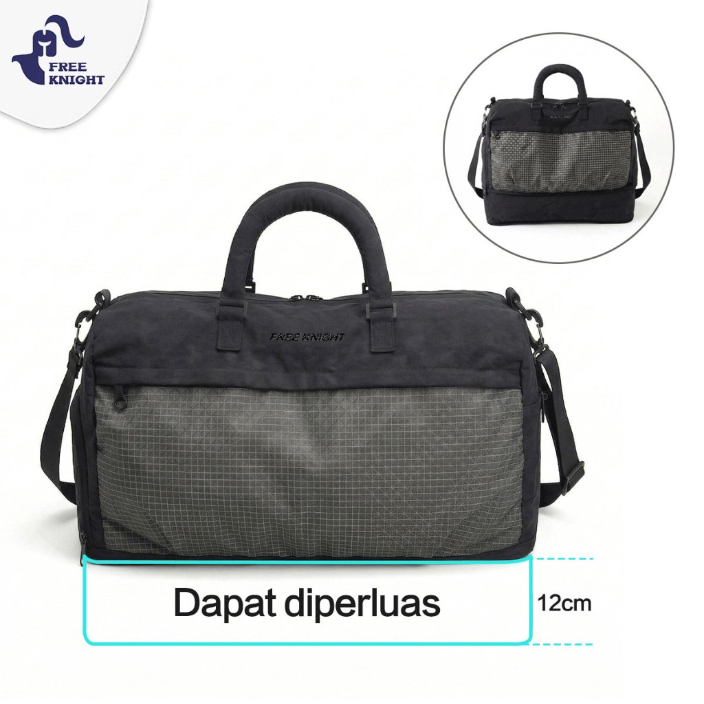 Freeknight Original Tas Olahraga Pria Wanita Casual Tas Baju Koper Traveling Gym Bag Travel Tas Perjalanan Jumbo 2 Lapis TTN103