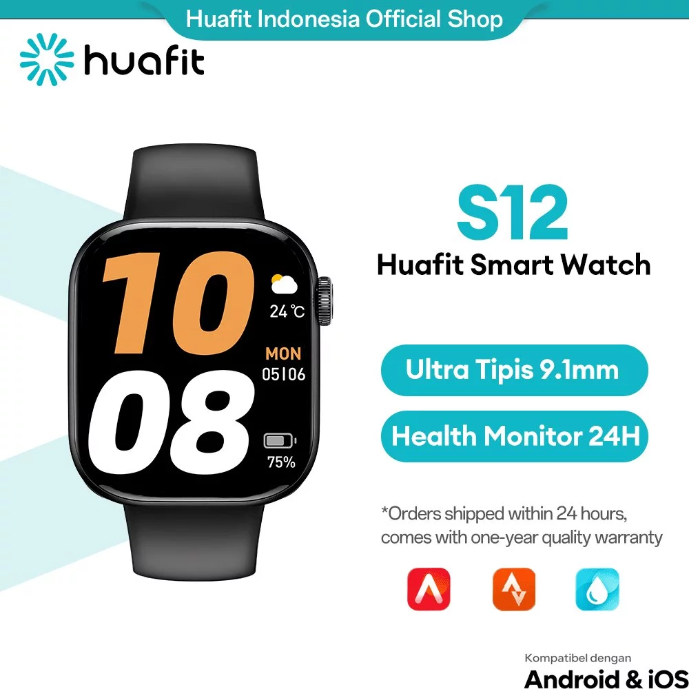 Huafit S12 Smartwatch Pria 1.83
