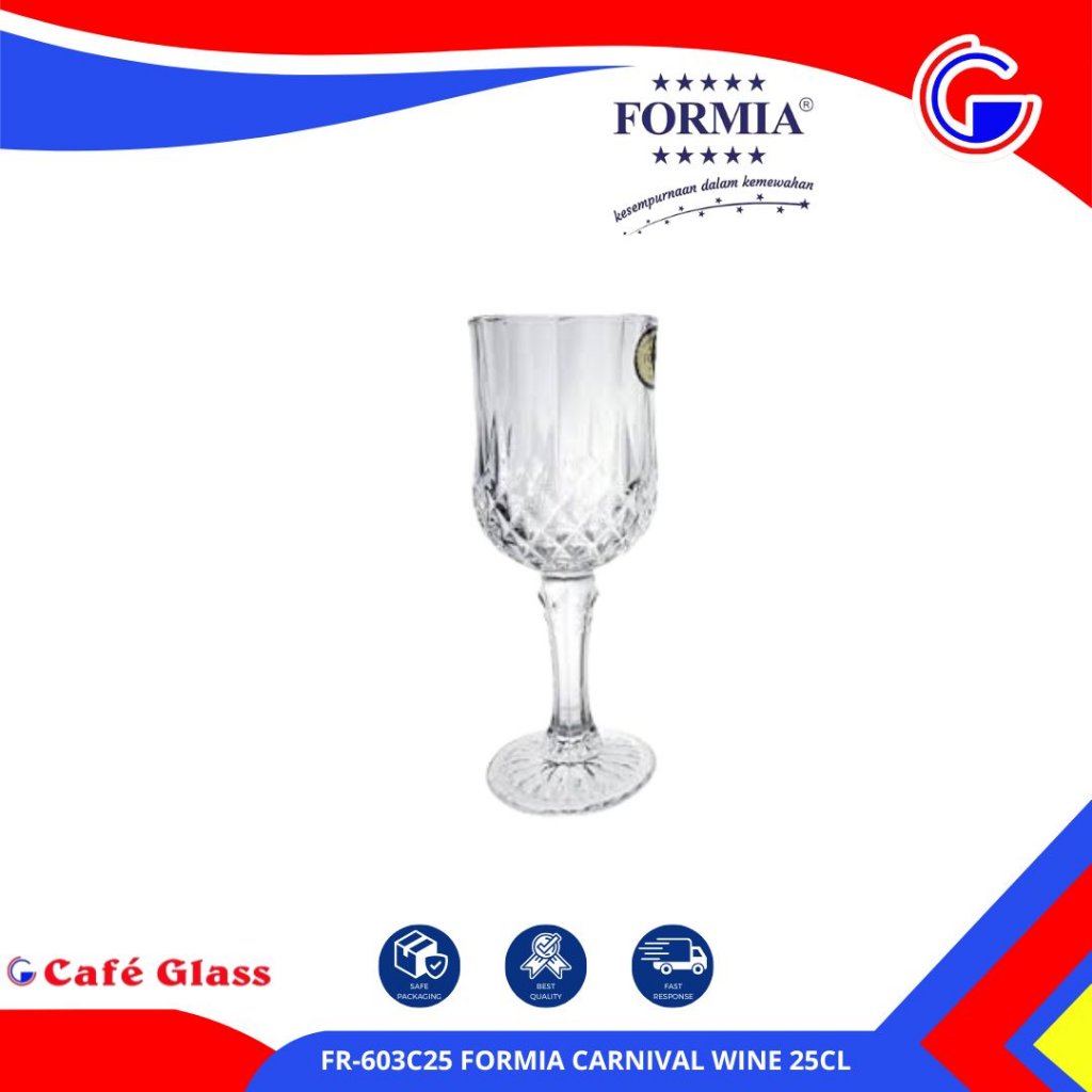 Gelas Formia Carnival Wine 250ml / Gelas Kaki FR-603C25