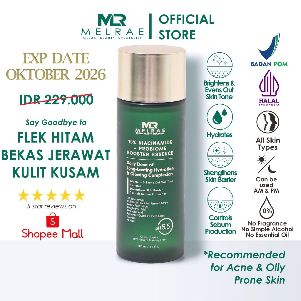 [CLEARANCE SALE] Melrae 10% Niacinamide + Probiome Booster Essence - Serum