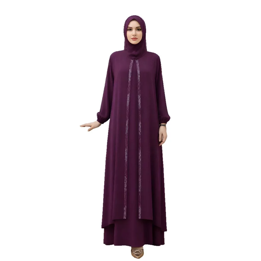 Sabyan Dress Terbaru 2026 Gamis Abaya Bahan Crinkle Airflow Premium Gade A Mix Payet Swarovski Mewah Elegan Manis