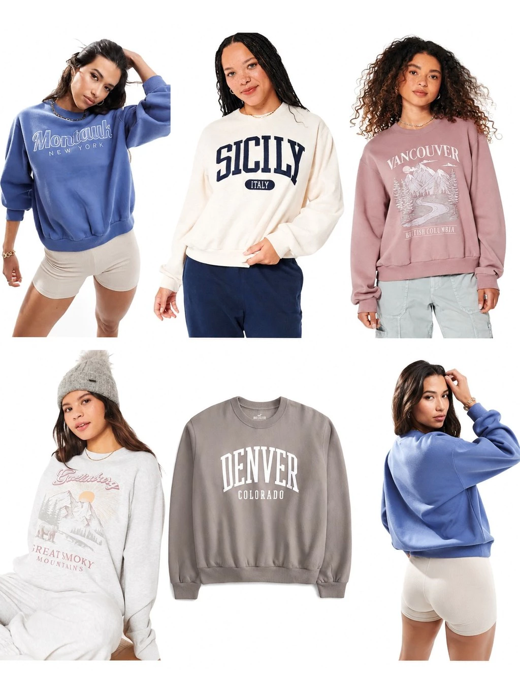 Sweater Wanita HLS Women's Graphic Crew Sweatshirt - 2634