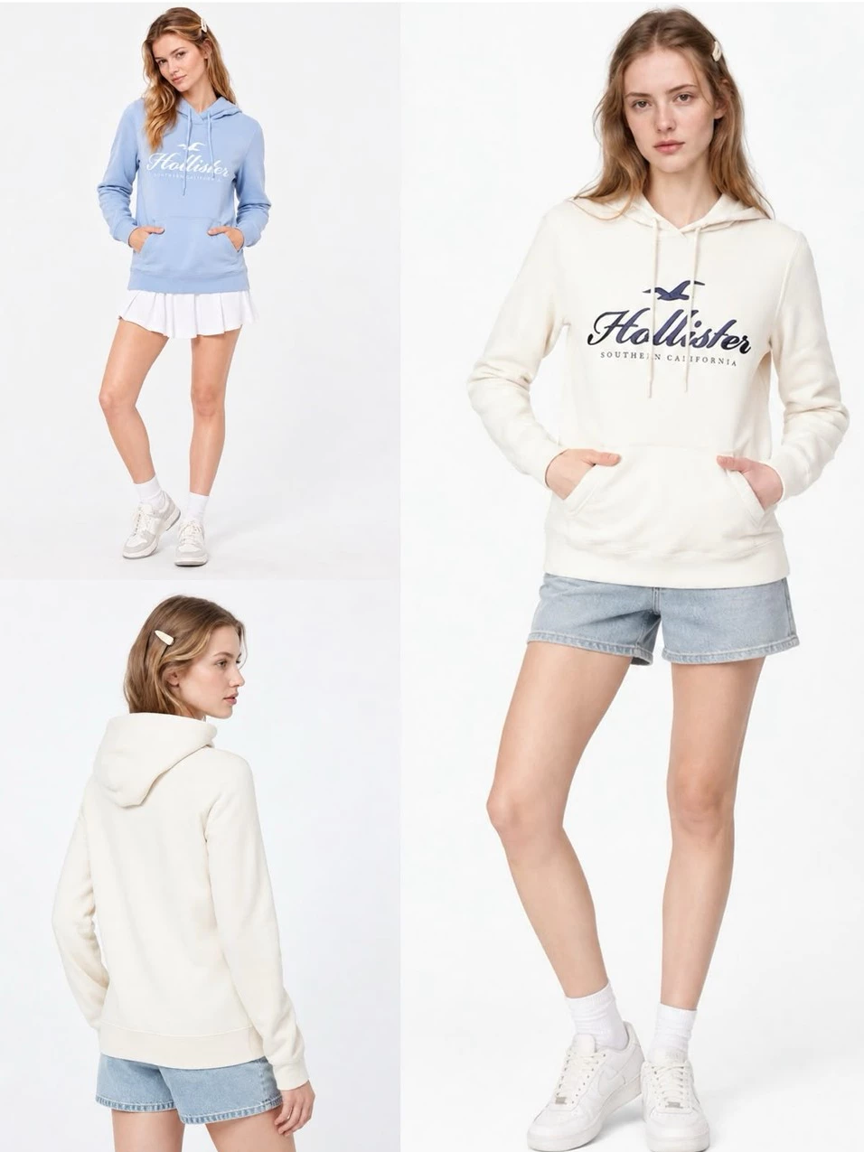 Sweatshirt Hoodie Wanita Bahan Fleece HLS Women's Easy Logo Sweatshirt Hoodie - 3522
