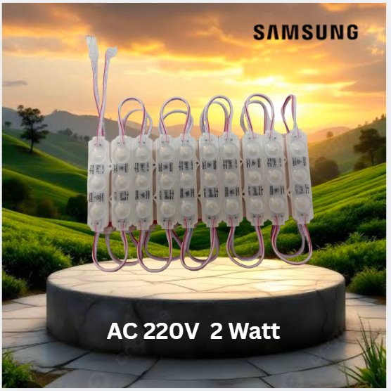 Jual Lampu Led Modul Samsung Saso AC 220V Lensa Doff Tipe 7218 3 Mata ...