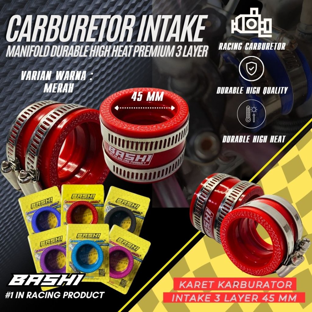 Jual Bashi Karet Intake Karbu 45MM PE 32 / 34 / PWK 36 / 38 TB Thortle ...