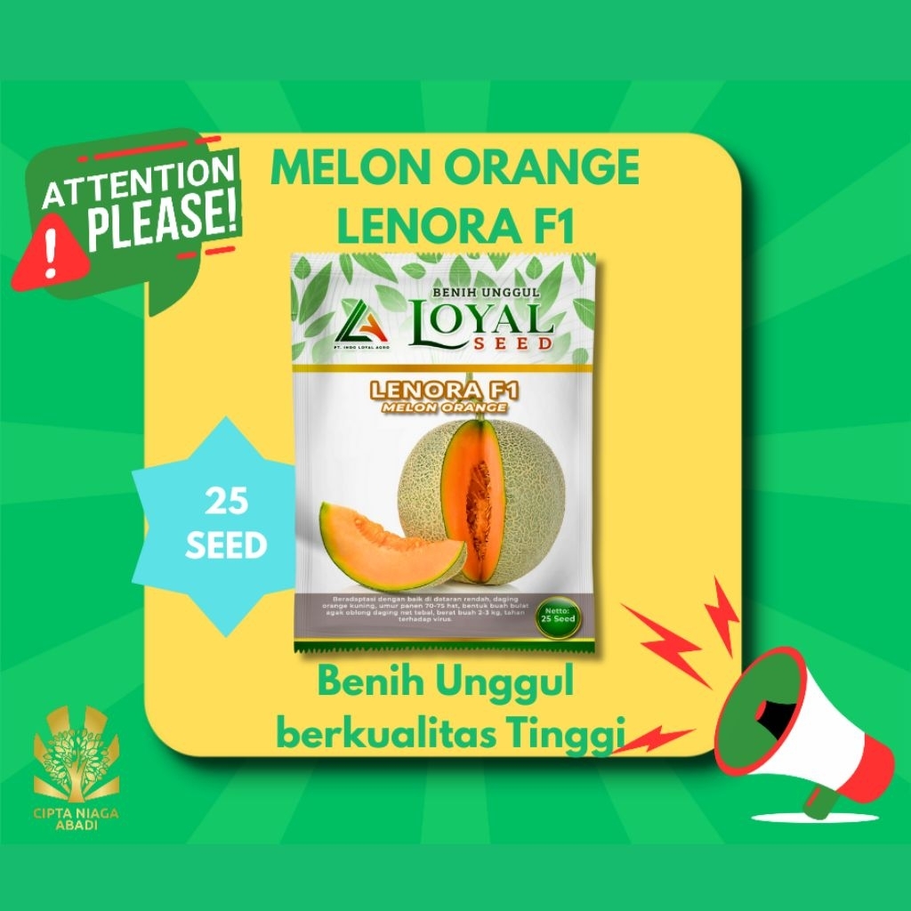 Jual Benih Melon Orange LENORA F1, 25 Seed. | Shopee Indonesia