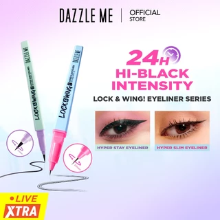 DAZZLE ME Lock & Wing! Duo Eyeliner Series Hyper Stay and Hyper Slim Smudgeproof Transferproof Waterproof Eyeliner Precise Tip Tahan Lama 24 Jam
