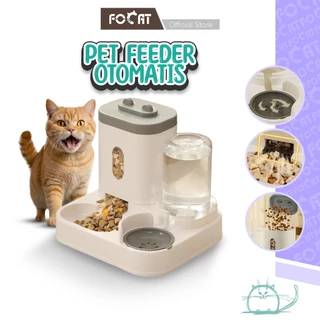 FOCAT Tempat Makan & Minum Otomatis Kucing Anjing M07 Automatic Pet Feeder / Dispenser Kastil 2IN1