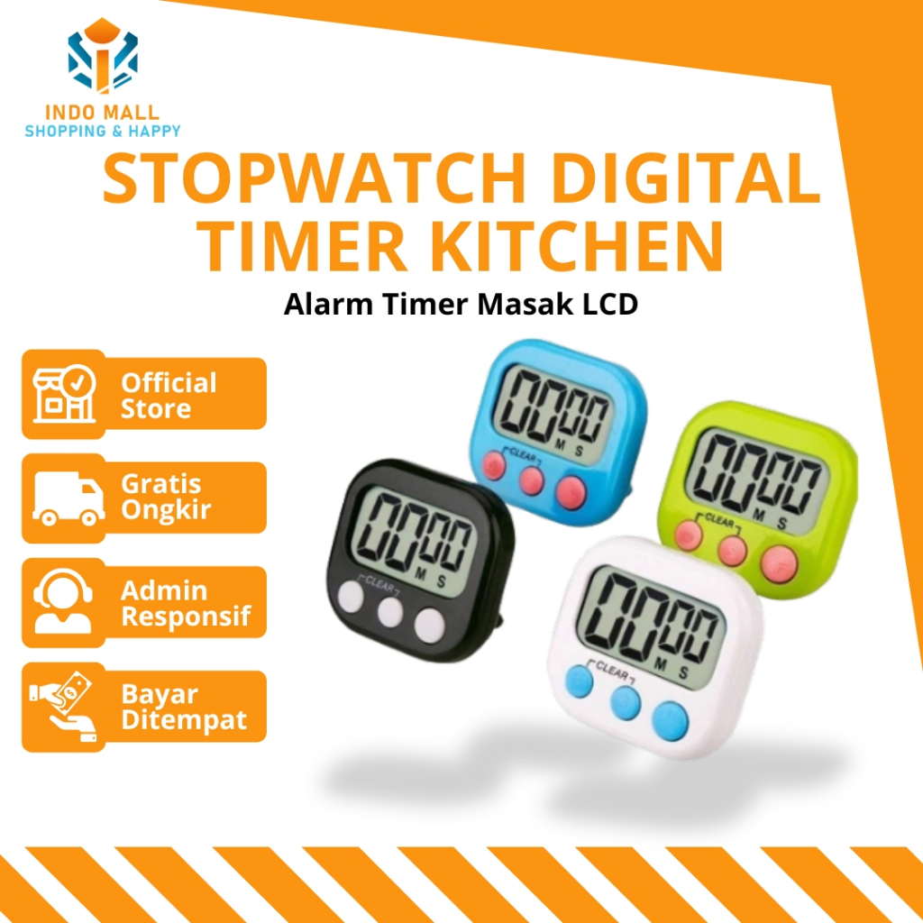 Jual Alarm Timer Masak Dapur Clock Stopwatch Digital Timer Kitchen Mini ...