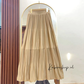 MILLY SKIRT Rok Plisket Lidi Mayung Susun 2 Rok Plisket Cabang Ruffle Pleated Skirt Layer