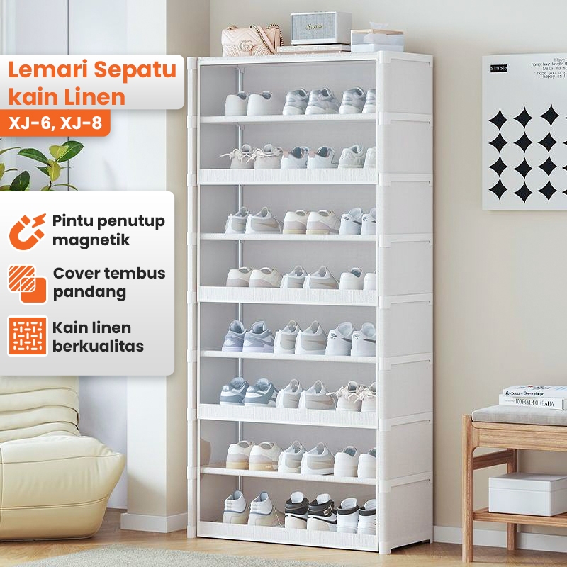 Jual Rak Sepatu Susun Tertutup Rak Sepatu Minimalis Lemari Penyimpanan ...