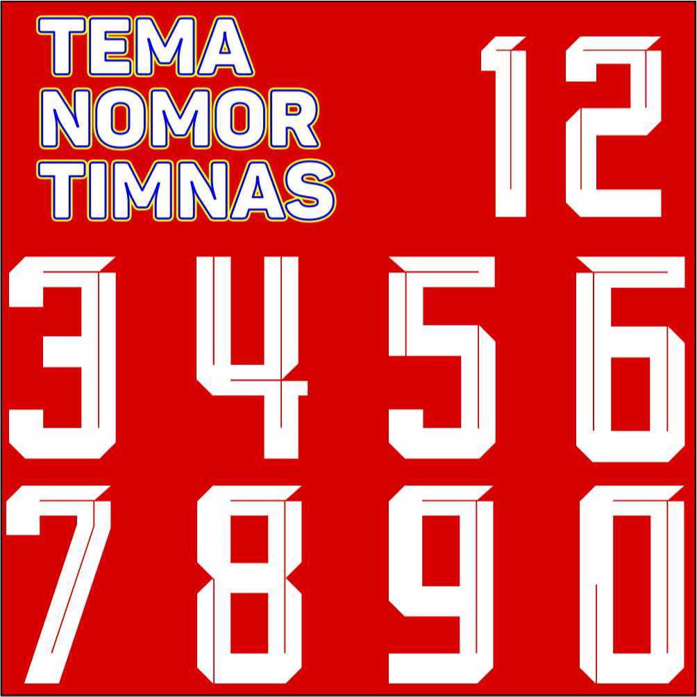 Jual SABLON SETRIKA SATUAN TEMA NOMOR TIMNAS VOL.1 / SABLON DTF ...