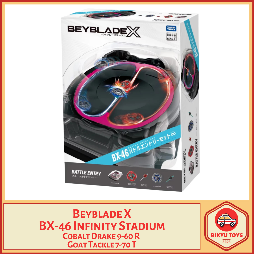 Jual Beyblade X BX-46 Infinity Stadium with Cobalt Drake 9-60 R Rush ...